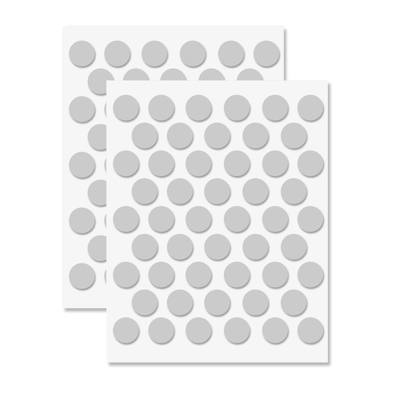 UNMAR Grey Self-Adhesive Screw Hole Stickers - 100 Pcs. 0.55 Inch / 14 Mm Peel Stick Dust Proof Tape, Water Resistance Pvc Caps For Wood Cabinets, Furniture, Drawer, Wardrobe, Kitchen, Table - Image 1