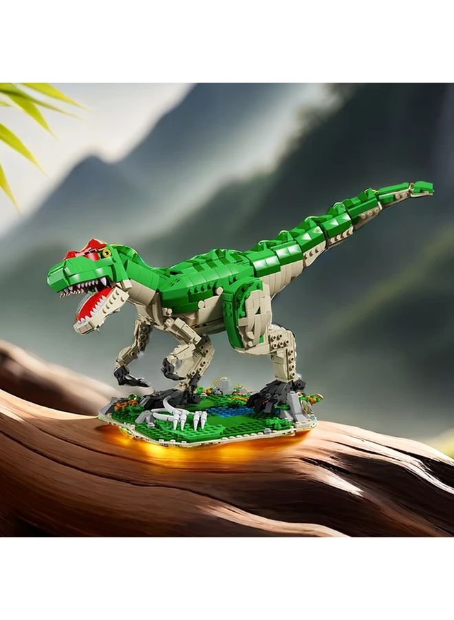 Green 1160PCS Dinosaur Building Block Set Educational Science Toy Creative Desktop Ornament Christmas Birthday Gift For Adults And Teenagers - Image 2