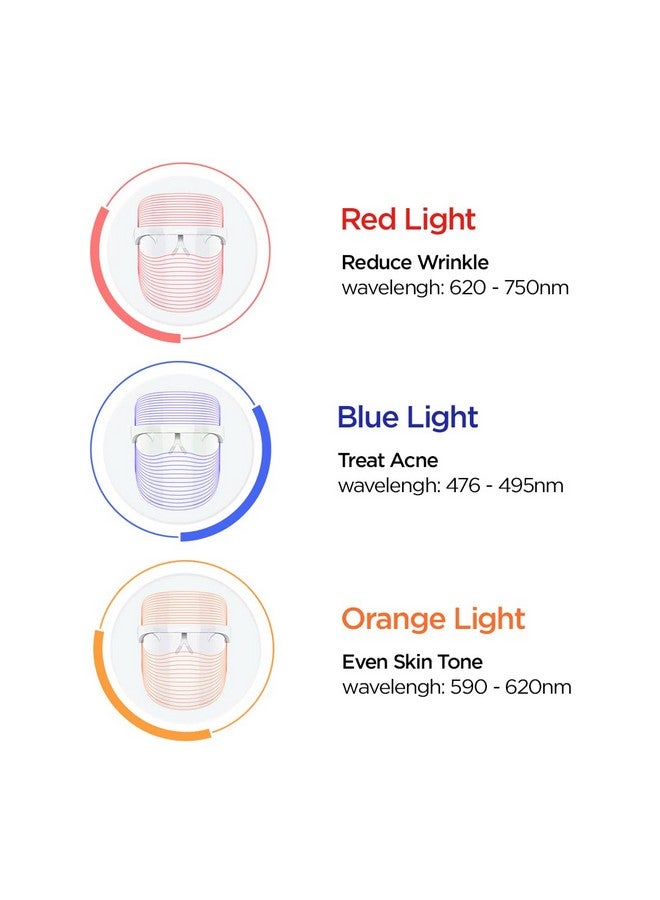 PROTOUCH Glow Getter Led Face Mask + Power Drops Brightening & Nourishing Anti Acne & Aging For Clear & Glowing Skin For All Skin Type (Combo Of 1) - Image 3