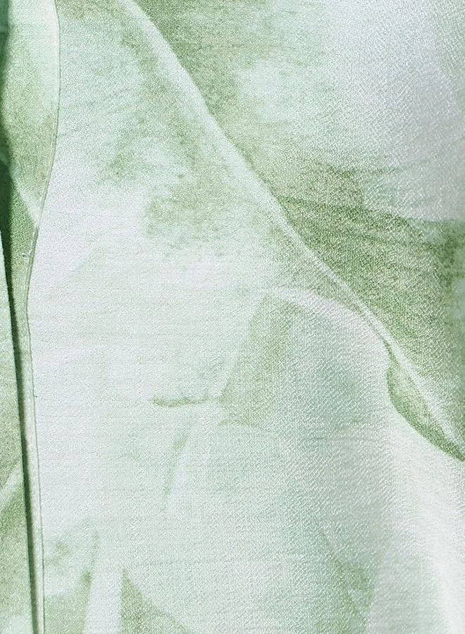 Splash FAV GREEN Printed A-line Women Shirt Dress with Tie-Up Belt for Women | Best Price UAE