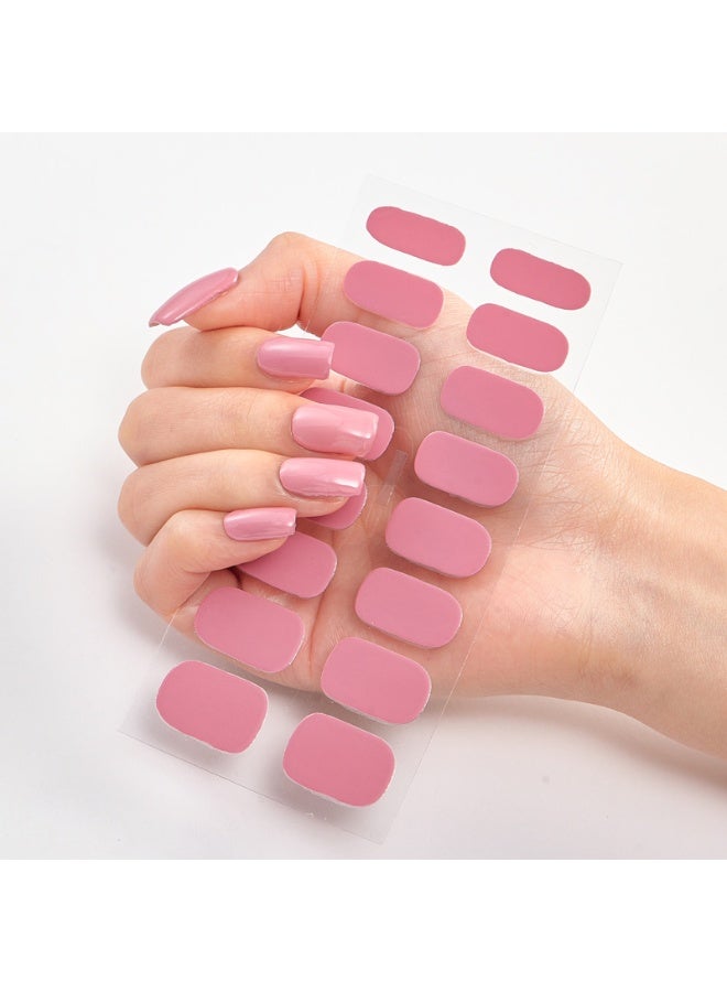 Gel Nail Stickers Press On Nail Strips Waterproof Self Adhesive Nail Art Decoration No UV Lamp Needed