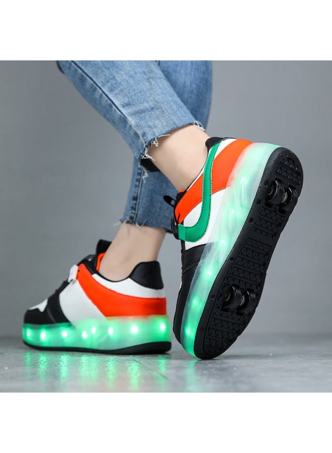 MIXSNOW Runaway Shoes: Universal Kids Roller Skates with Automatic Shrinkage and Four-Wheel Warmth - Image 1