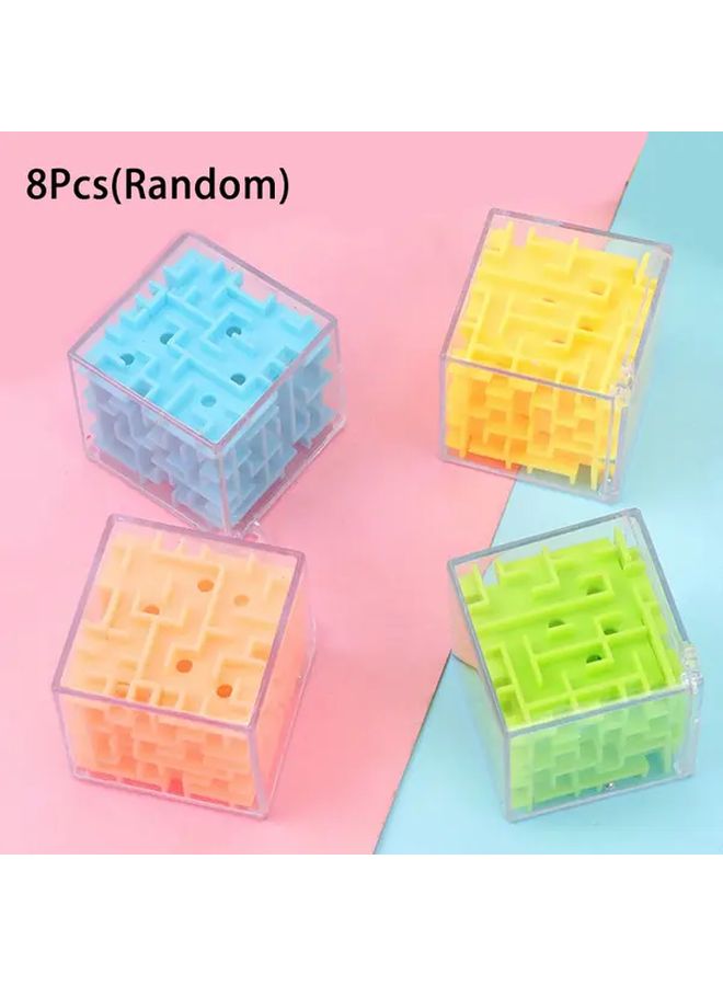 8Pcs Colorful 3D Maze Educational Toys Hand Game Stress Relief Gifts - Image 2