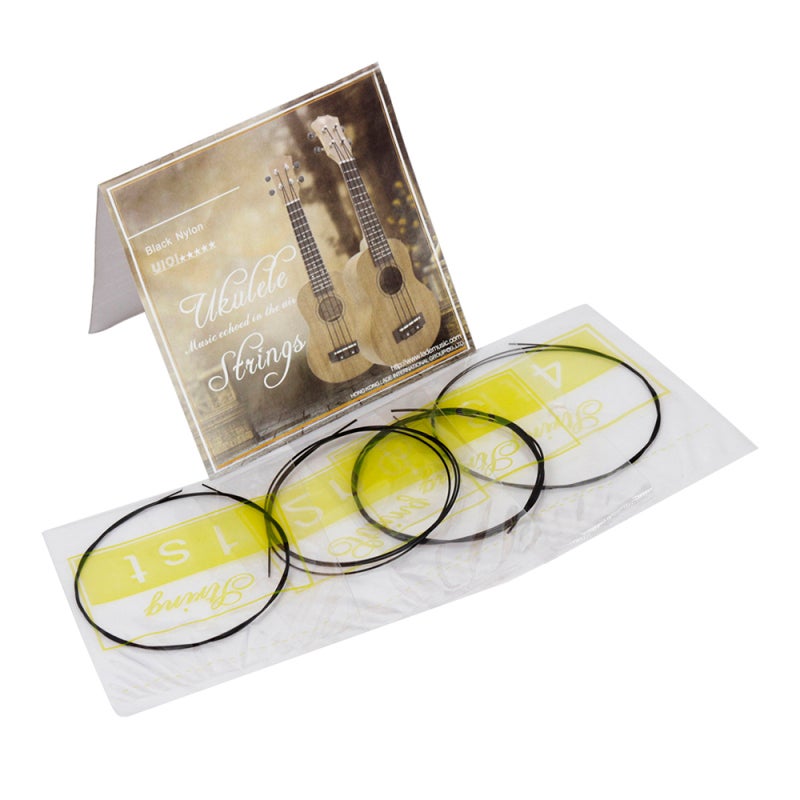Ukulele String Set: 4pcs Black High-quality Nylon Strings - Clear Bright Sounds Replacement Strings for Ukulele Owners - Image 3