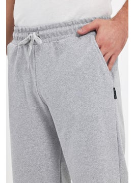 mmetalic Men's Side Pockets Gray Bermuda Below Knee Capri Long Shorts with Adjustable Elastic Waist  - Image 5
