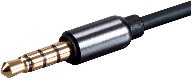 Monoprice - 124437 Onyx Series Auxiliary 3.5mm TRRS Audio & Microphone Cable, 1ft Black - Image 2
