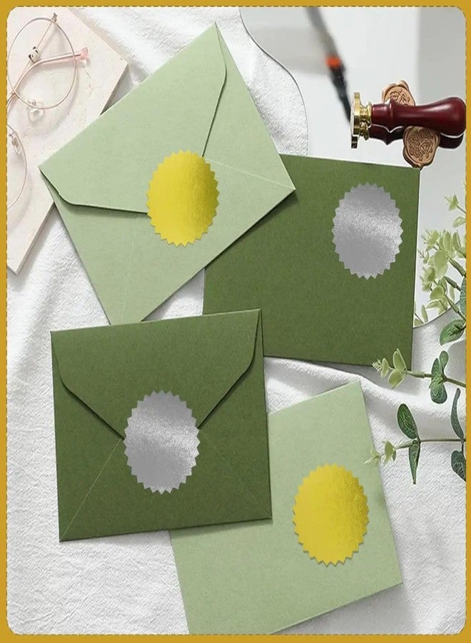 SNOOGG 2x2 Inch 80 piece Gold Foil Certificate Seals Stickers - Embossable Serrated Wafer Labels for Awards, Diplomas, Notary, Wedding Envelopes, Gift Packaging & Business Box Sealing - Image 3