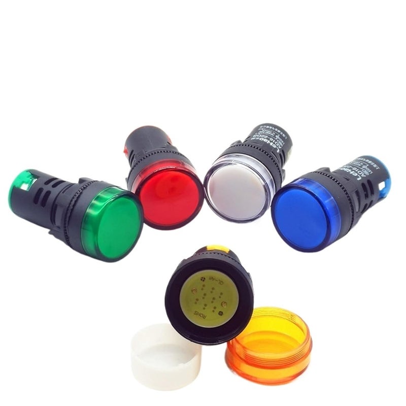 22MM Green LED Power Indicator Light AC DC 24V Signal Lamp - Image 3