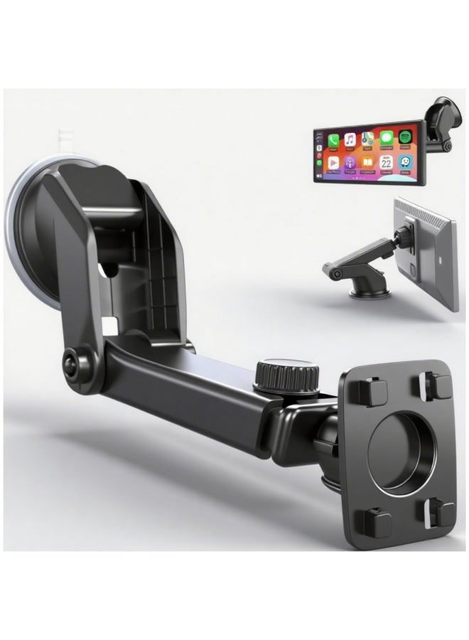 Epronic Flexible Dashboard Suction Cup Bracket Mount for Carplay Screen Monitor, Compatible with Most 7Inch 9Inch 9.3 Inch 10.26 Inch Portable Monitor Cell Phone Windshield Suction Cup Mount - Image 1