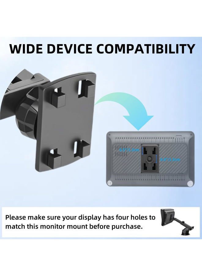 Epronic Flexible Dashboard Suction Cup Bracket Mount for Carplay Screen Monitor, Compatible with Most 7Inch 9Inch 9.3 Inch 10.26 Inch Portable Monitor Cell Phone Windshield Suction Cup Mount - Image 3