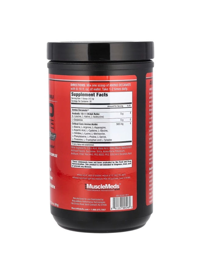 MuscleMeds, Amino Decanate, Fruit Punch, 13.4 oz (381 g) - Image 2