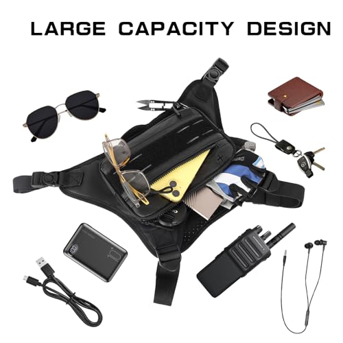 Dzanwo Sports Chest Bag For Men Women, Running Vest Bag With Built,Phone Holder For Workouts&Ski&Cycling&Hiking,Motorcycle Accessories - Image 3