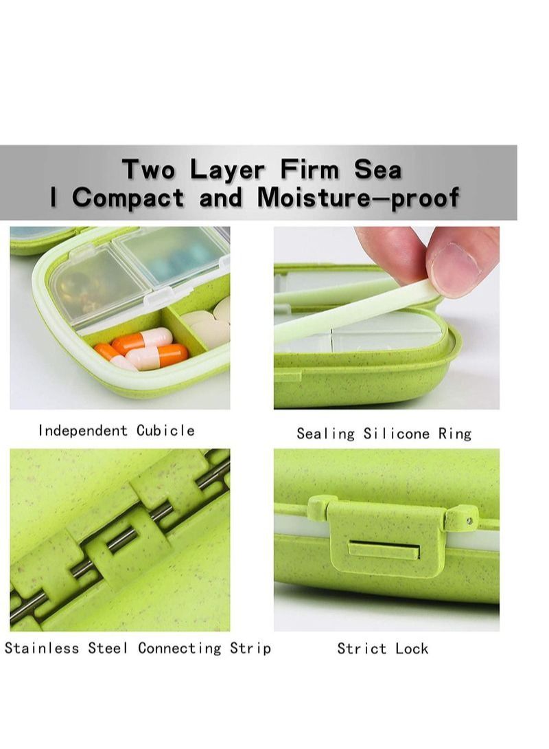 Pill Organizer Case Portable Daily Travel Medicine Reminder Box for Your Pills, Medications, Supplements, Vitamins and Fish Oils, Organiser