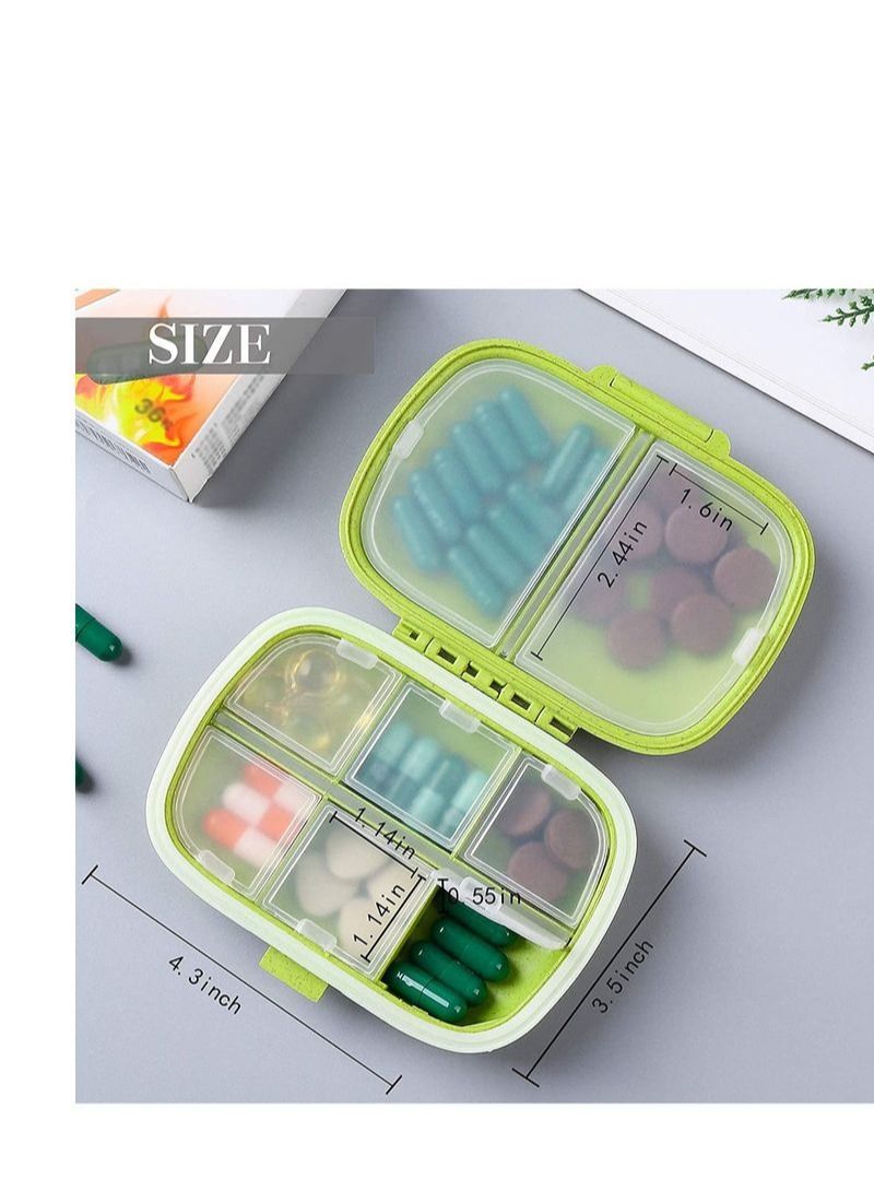Pill Organizer Case Portable Daily Travel Medicine Reminder Box for Your Pills, Medications, Supplements, Vitamins and Fish Oils, Organiser