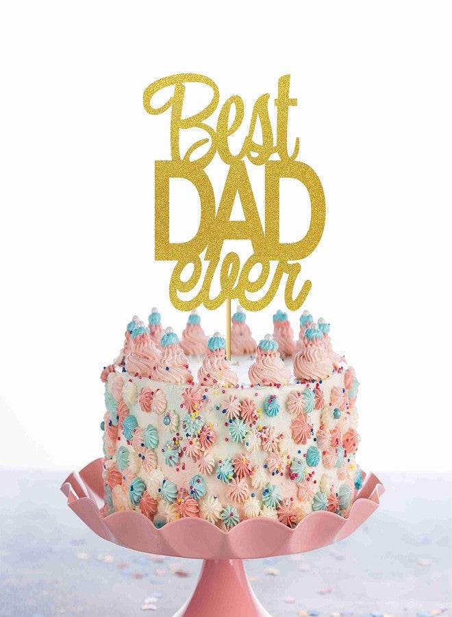 SVM CRAFT® Best Dad Ever cake topper and banner for dad birthday-Fathers Day Cupcake Toppers - Image 2