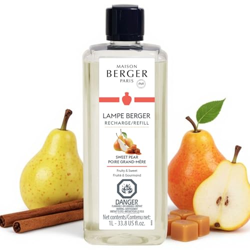 MAISON BERGER - Sweet Pear - Lampe Berger Fragrance Refill for Home Fragrance Oil Diffuser - Air Freshener - 33.8 Fluid Ounces - 1 Liter - Image 1