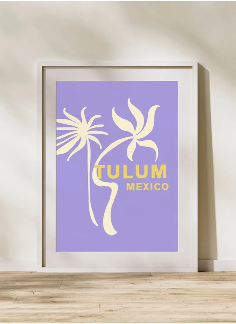 Flamingo Candles Tulum Vacay Vibes Wall Print (A4 Size)