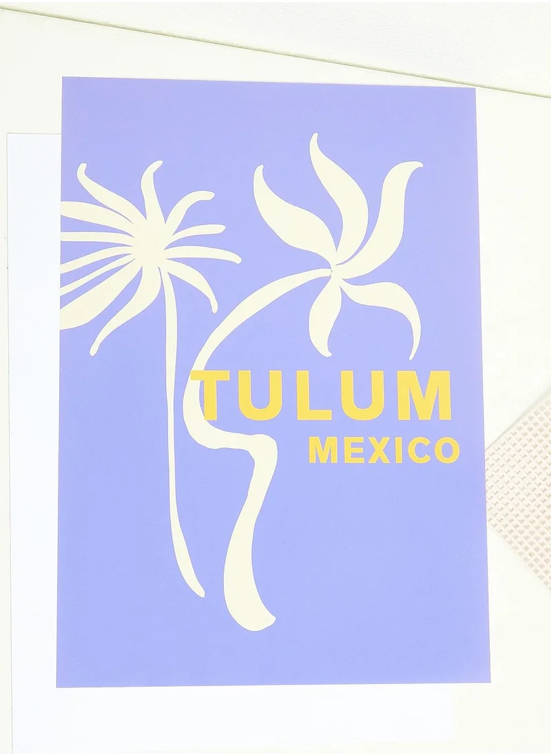 Flamingo Candles Tulum Vacay Vibes Wall Print (A4 Size)