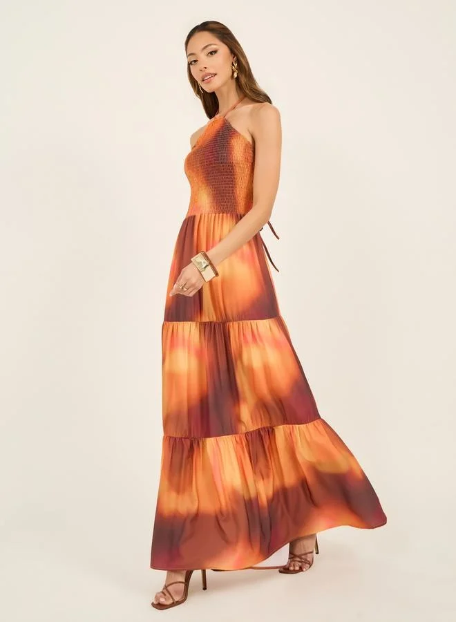 Styli Tie-Dye Halter Dress