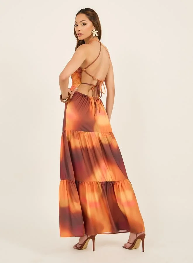Styli Tie-Dye Halter Dress