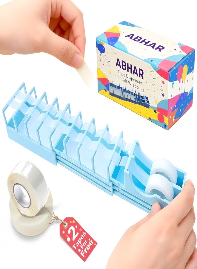 ABHAR Double Tapes Dispenser 18 Tape Strips in Second Elegant Packaging for Unique Valentines Day Gifts for Her Him Women Men Adults Cutter Tools Effortless Compact Craft Paper - Image 1