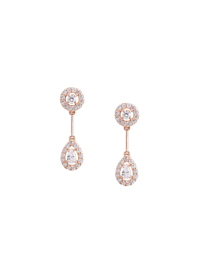 AWNL - Women's Tear Drop Earrings with Zirconia - Image 1