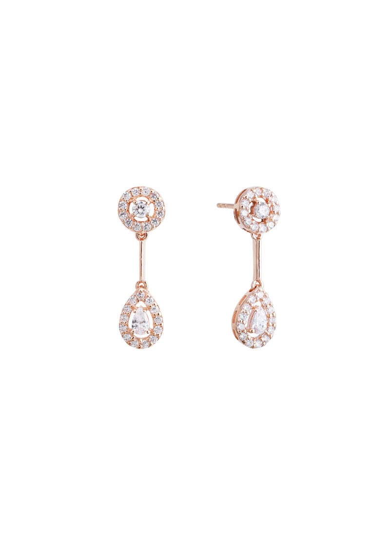 AWNL - Women's Tear Drop Earrings with Zirconia - Image 1