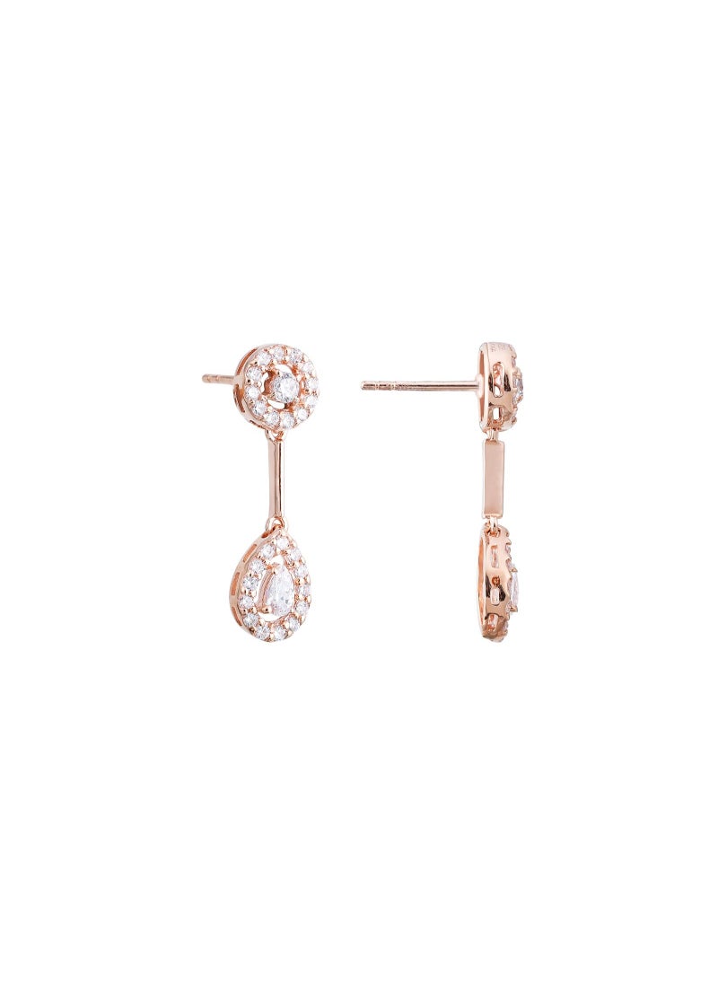 AWNL - Women's Tear Drop Earrings with Zirconia - Image 1