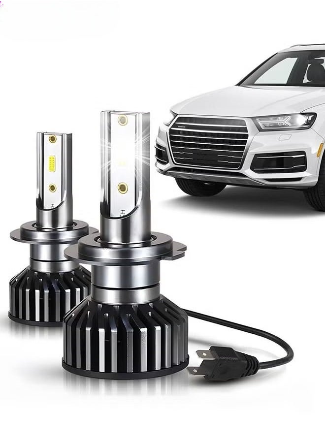 Generic 2 Pack H7 LED Headlight Bulbs 360° Adjustable High and Low Beam Conversion Kit 6500K Bright White LED Super Bright Replacement Plug-N-Play  - Image 1