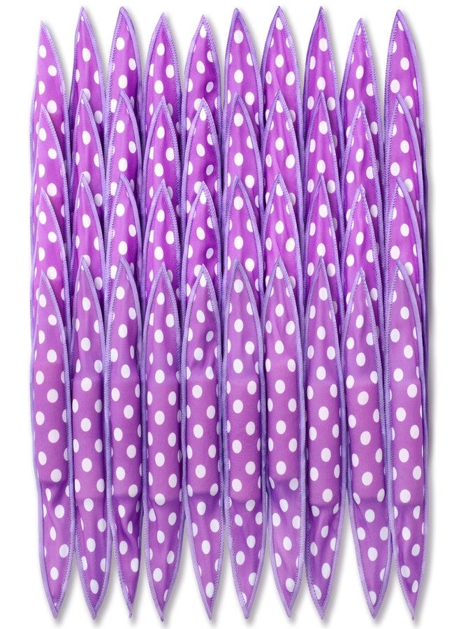 Bememo 40 Pieces Soft Curlers Hair Rollers Pillow Rollers for Hair Curlers to Sleep in Overnight Heatless No Heat for Long Short Foam Sponge Rag Large Styling Tools(Purple) - Image 1