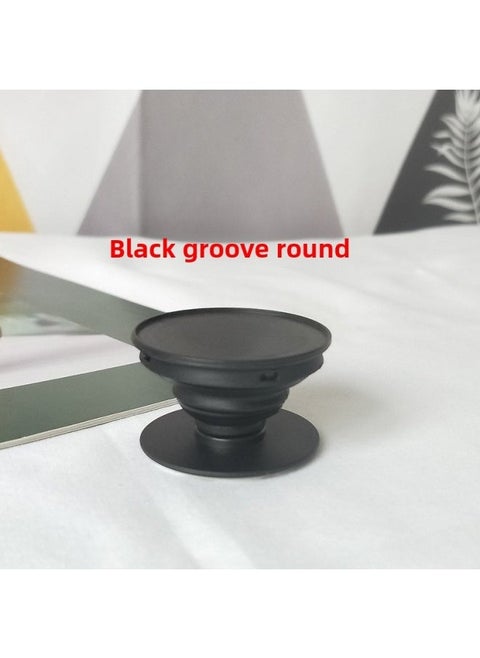 Cartoon Airbag Bracket Special-shaped Acrylic Printing Custom Desktop Lazy Telescopic Painted Epoxy Airbag Bracket-Color:Round Groove-Black-Style:Bare Bracket-surface Cover With Foam Adhesive (double-sided Adhesive)