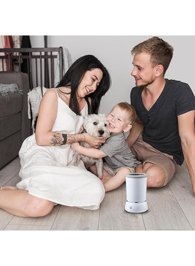 منظف ​​أقدام الحيوانات الأليفة الأوتوماتيكي للكلاب - كوب غسيل أقدام كهربائي محمول بشعيرات سيليكون ناعمة ومنشفة من الألياف الدقيقة لسهولة التنظيف - مثالي للحيوانات الأليفة (أبيض، مقاس واحد) - Image 5