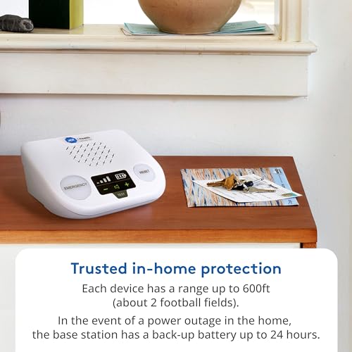 ADT Medical Alert Plus - in-Home Medical Alert System for Seniors - Cellular 4G Coverage, 600ft Pendant Range, Home Temperature Monitoring, 24/7 U.S. Based Monitoring (Fall Detection Pendant) - Image 3