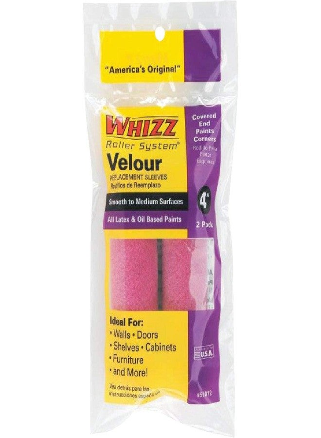 Whizz Velour 4" W X 3/16" S Mini Paint Roller Cover 2 Pk. - Case of: 1 - Image 1