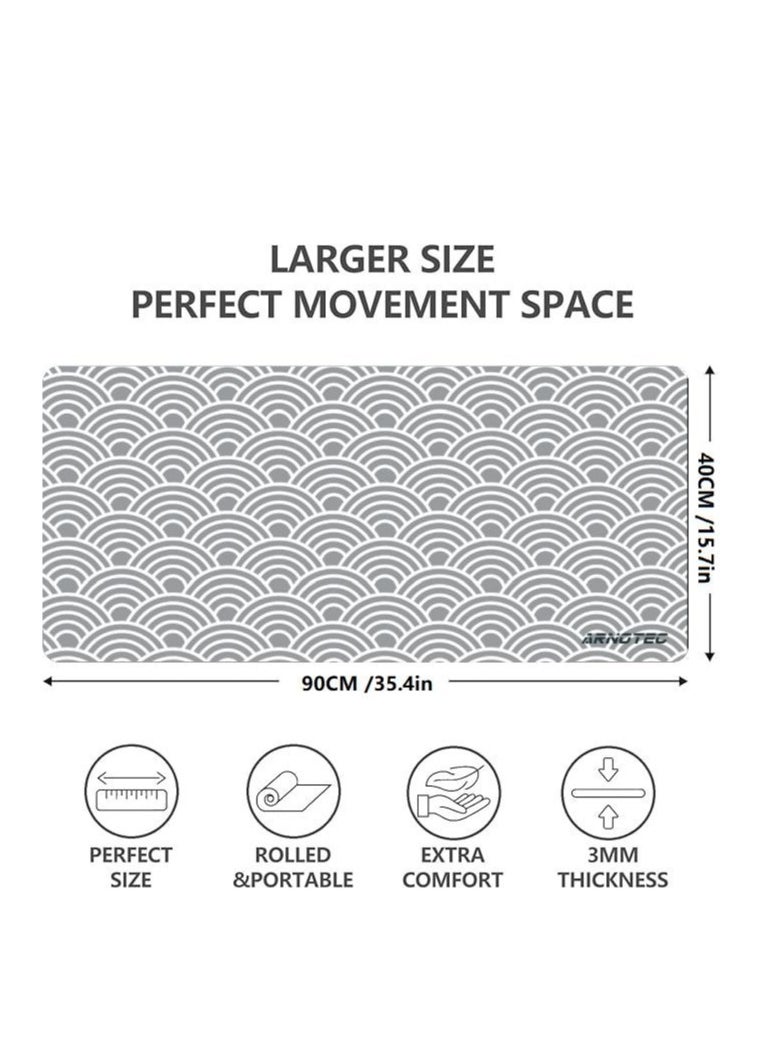 ARNOTEC - Large Size Laptop PC Gaming Mouse Pad ( 40x90cm)Anti-Skid Mousepad Large Keyboard Mouse Pad Desk Mat with Stitched Edges - Image 1