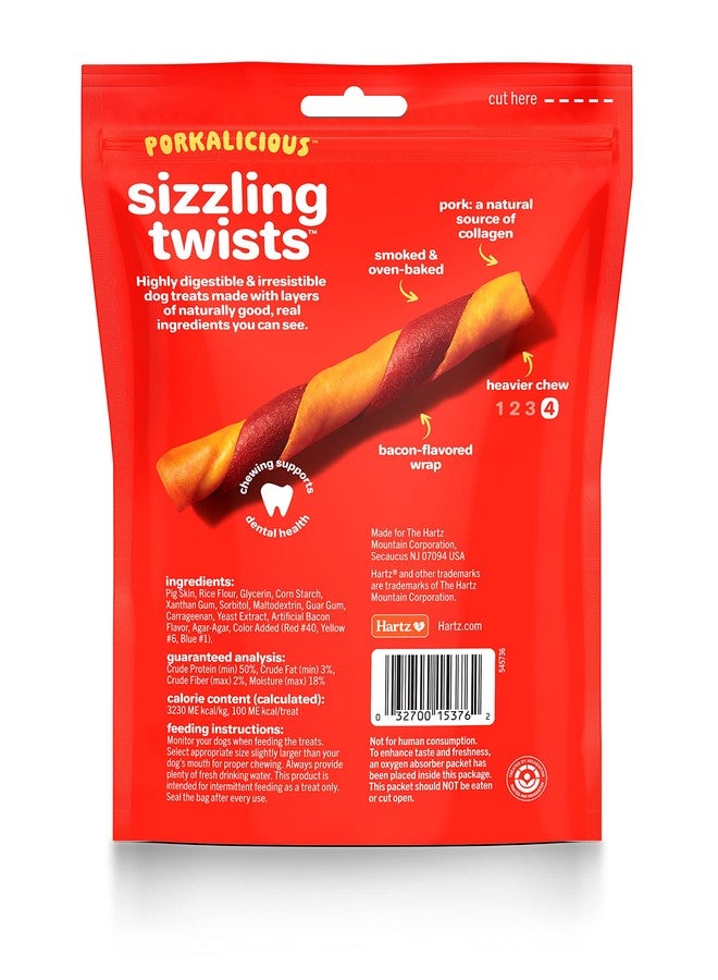Hartz Oinkies Porkalicious Smoked Pig Skin Twists Bacon Flavored Dog Treats, 8.7 Ounce - Image 5
