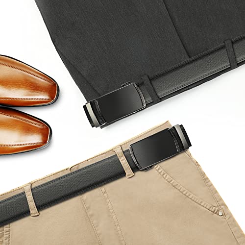 Lavemi Men's Real Leather Ratchet Dress Casual Belt, Cut to Exact Fit,Elegant Gift Box(55-0191 52") - Image 3