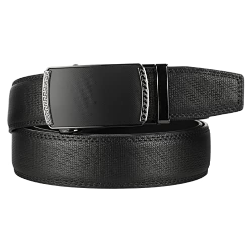 Lavemi Men's Real Leather Ratchet Dress Casual Belt, Cut to Exact Fit,Elegant Gift Box(55-0191 52") - Image 2