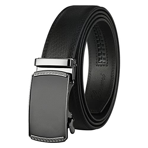 Lavemi Men's Real Leather Ratchet Dress Casual Belt, Cut to Exact Fit,Elegant Gift Box(55-0191 52") - Image 1