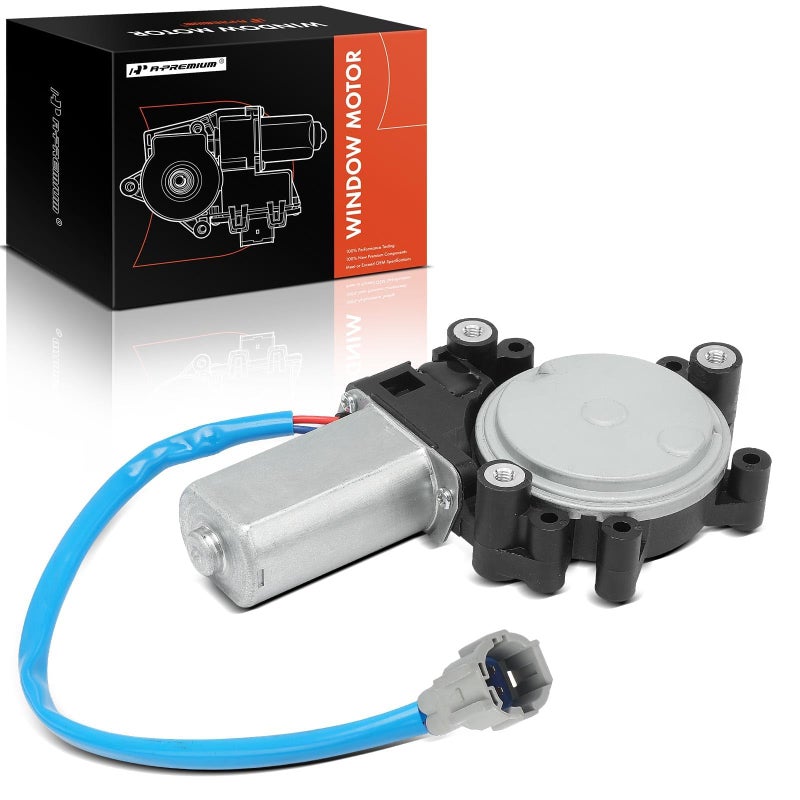 A-Premium Rear Right Power Window Lift Motor (2-Pin) Compatible with Armada Maxima 2004-2008, Titan 2004-2011, Pathfinder Armada 2004, Armada 2005-2011, Passenger Side, Replace# 827307S000, 827307Y000 - Image 1