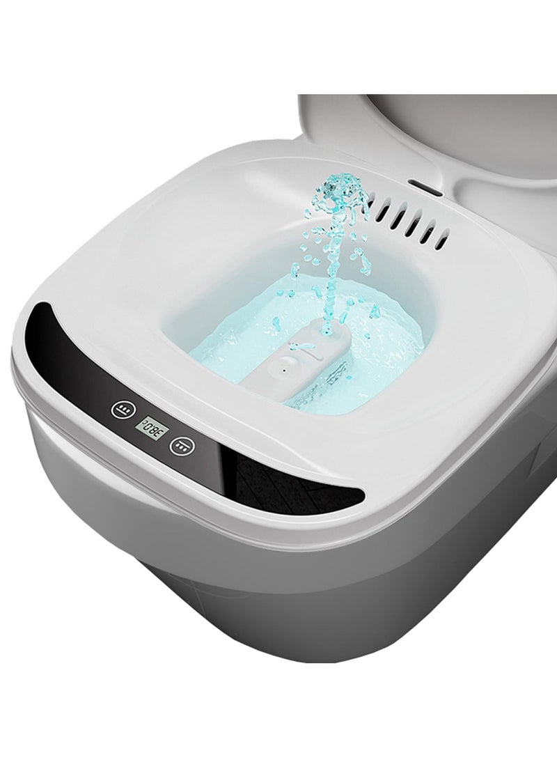 SYOSI Electric Sitz Bath for Toilet Seat Hemorrhoids Postpartum Care Bowl Sitz Baths Salts Tub for Women Men Sits Bath Soak Pan Butt Bath Basin Portable Water Spray Style Relief of Anal Inflammation - Image 1