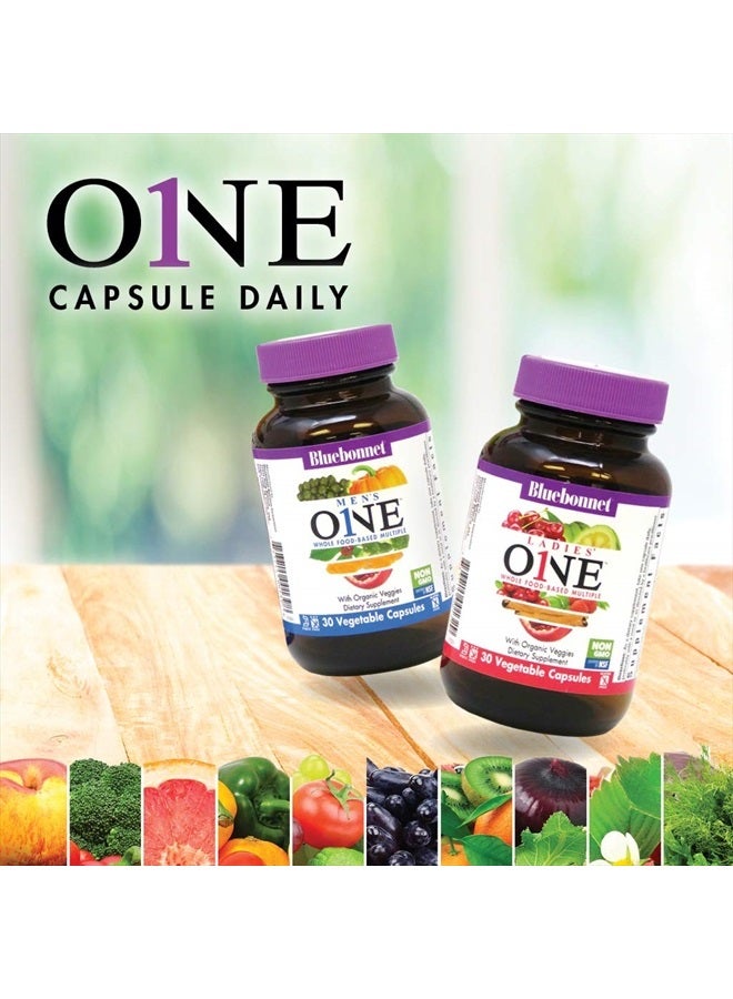 BlueBonnet Nutrition Ladies One Vegetable Capsule, Whole Food Multiple, K2, Organic Vegetable, Energy, Vitality, Non-GMO, Gluten Free, Soy Free, Milk Free, Kosher, 60 Vegetable Capsule, 2 Month Supply - Image 2