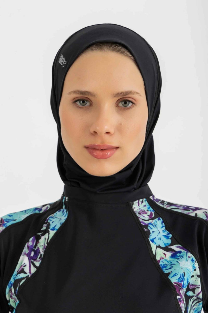 ليبرا سبورت حجاب سباحة فائق اللياقة - أسود - Image 1