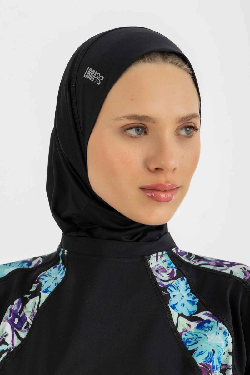 ليبرا سبورت حجاب سباحة فائق اللياقة - أسود - Image 2