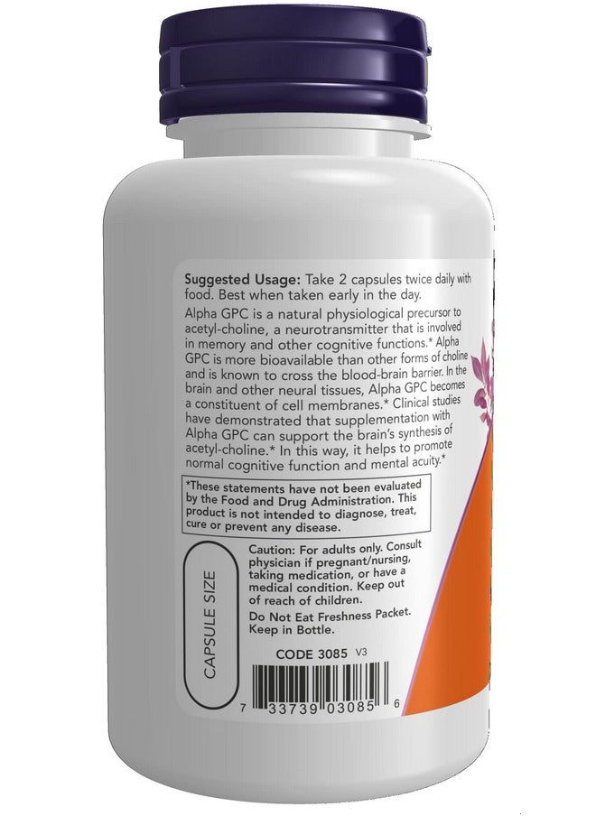 now - Supplements Alpha Gpc 300 Mg With Bioavailable Source Of Choline 60 Veg Capsules - Image 1