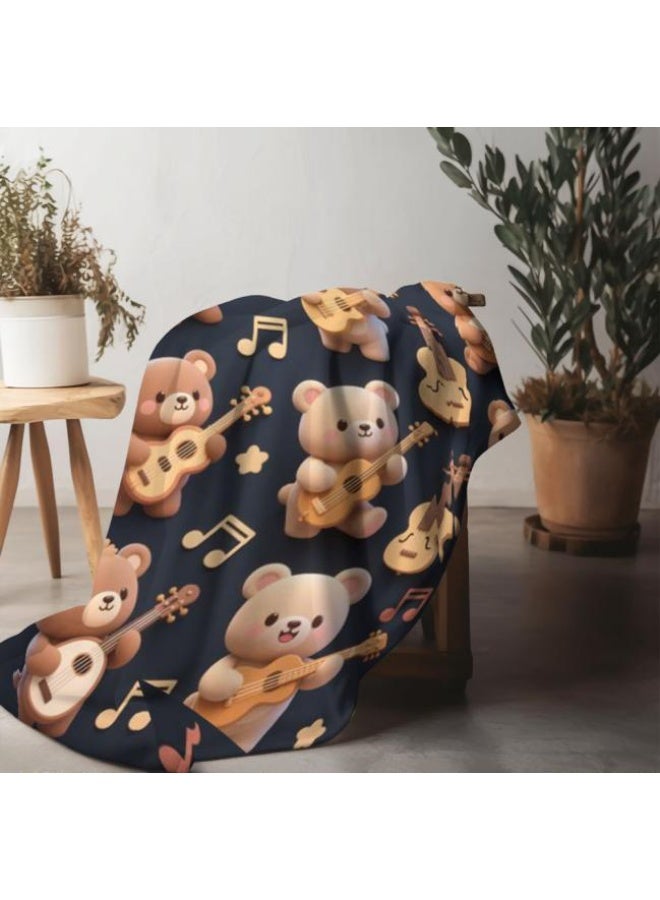 عام بطانية رقيقة من الفانيلا الكرتونية للأطفال والرضع (دافئة ومريحة، ومناسبة للنوم والألعاب) 70 سم * 100 سم - Image 5