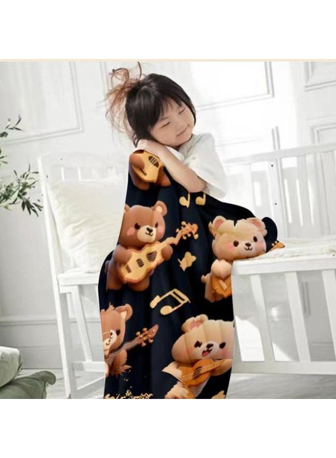 عام بطانية رقيقة من الفانيلا الكرتونية للأطفال والرضع (دافئة ومريحة، ومناسبة للنوم والألعاب) 70 سم * 100 سم - Image 2