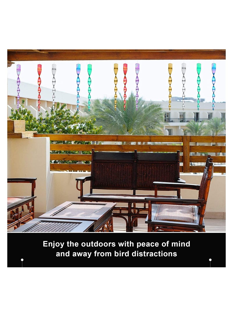 SYOSI 18 Pieces Devices Reflective Scare Spiral Rods Hanging to Keep Birds Away from Garden House - Image 3