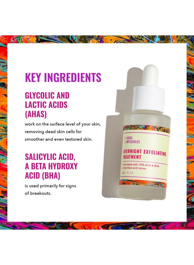 علاج التقشير الليلي - مقشر للوجه بحمض ألفا هيدروكسي لتوحيد لون البشرة وملمسها - مصغر للمسام، العناية بالبشرة للوجه بحمض الساليسيليك - Image 2