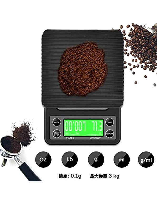 LCD Display Coffee Drip Scale - 5kg/0.1g